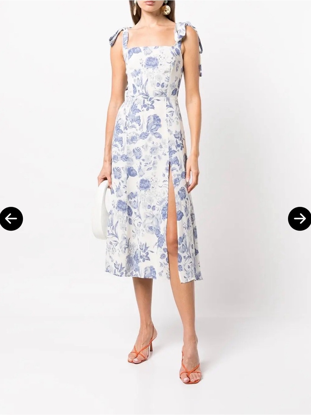 REFORMATION Twilight Floral-Print Midi Dress 4 - Picture 8 of 12
